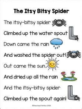 Itsy Bitsy Spider Free Printables