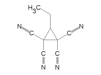 3 Ethyl 1 1 2 2 Cyclopropanetetracarbonitrile 90418 91 0 C9H6N4