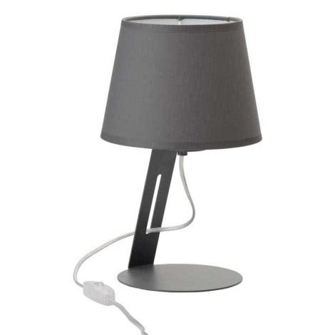 Lampe De Table GRACIA 1xE27 60W 230V Grise Lumimania