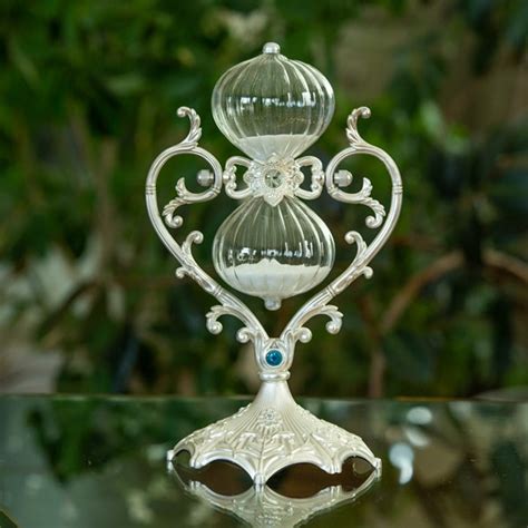 Silver Heart Vintage Rotating Twisted Glass Fillable Hourglass Sand Ceremony Unity Ceremony Etsy