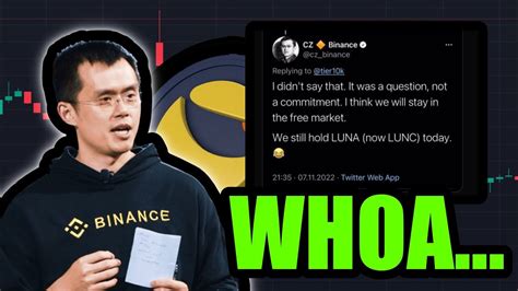 Cz Binance Message To Terra Classic Holders Lunc Is Different Youtube