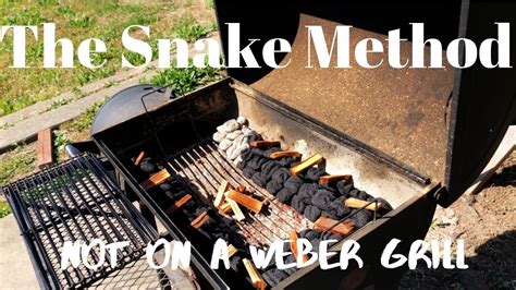 How To Use Snake Method Bbq On A Brinkmann Smoke And Grill Youtube