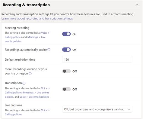 Teams Settings And Policies Reference Microsoft Teams Microsoft Learn