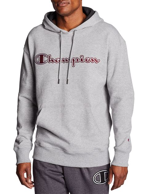 Champion Mens Powerblend Applique Pullover Hoodie