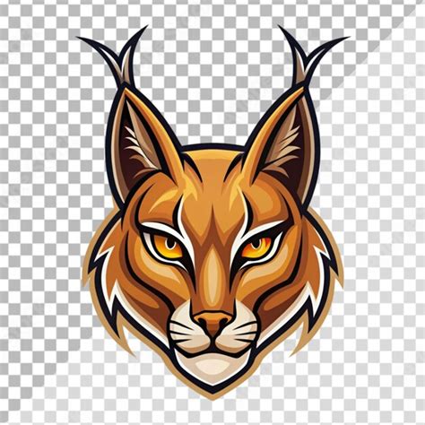 Caracal Mascot Logo Isolated On Transparent Background Premium AI