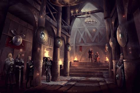 Artstation Norse Viking Inspired Throne Room Ruedy St