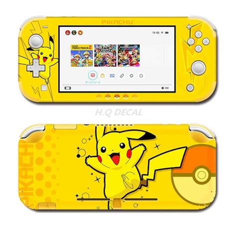 Yellow Pokemon Nintendo Switch Lite Skin Full Wrap Vinyl Skin | Etsy