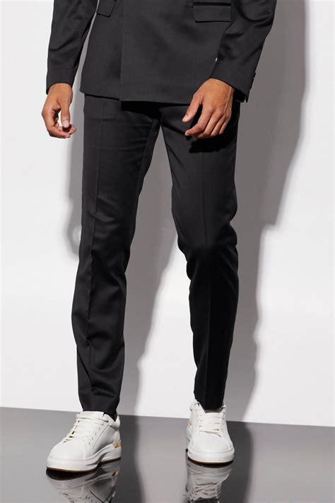 Slim Satin Suit Trousers Boohoo Uk