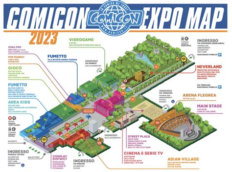 Napoli Comicon Mappa Con Aree Ed Espositori