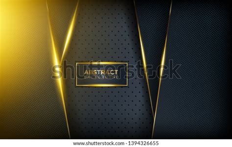 Modern Dark Background Shine Gold Line Stock Vector Royalty Free