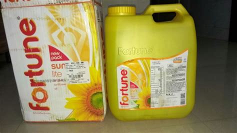 Fortune Sunlite Refined Sunflower Oil Ltr Packaging Type Plastic