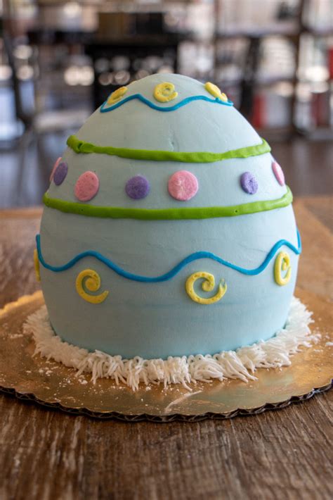 Carved Easter Egg Cake Three Brothers Bakery