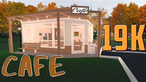 Bloxburg Cafe Build 19k Speedbuild Youtube