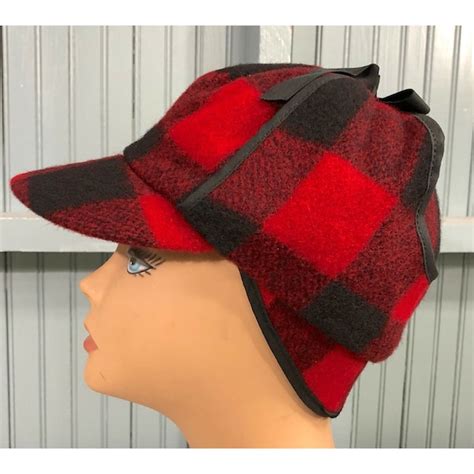 Red Hunting Hat Etsy