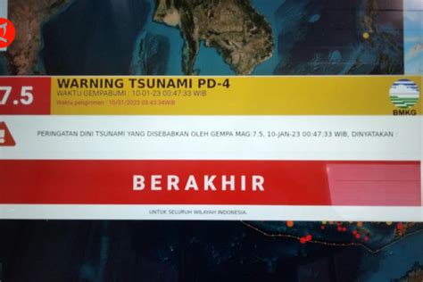 Bmkg Sultra Cabut Peringatan Dini Tsunami Antara News