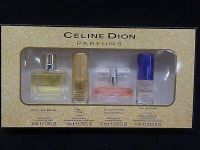 CELINE DION PARFUMS 4 BOTTLE GIFT SET SENSATIONAL SIGNATURE PURE