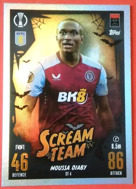 Match Attax Cl El Scream Team Moussa Diaby Of Aston Villa Eur