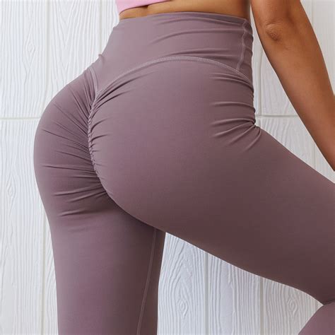 Scrunch Butt Push Up Leggings Purple Active Trendz