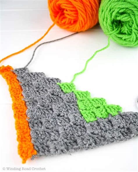 Halloween Corner to Corner Crochet Banner Free Crochet Pattern - Winding Road Crochet