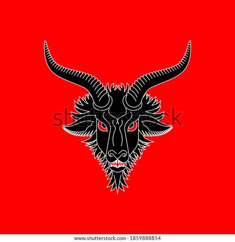 Baphomet Goat Head Isolated Satanic Symbol Stock Vector (Royalty Free ...