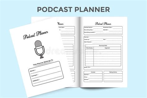 Podcast Planner Kdp Interior Journal Regular Podcast Information