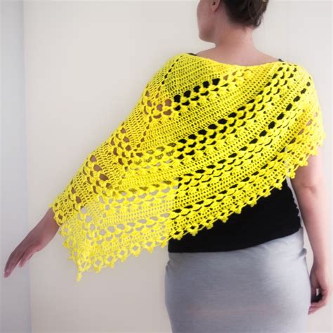 Crochet Large Lacy Shawl Pattern 2 Sizes Crochet Pattern Etsy Denmark