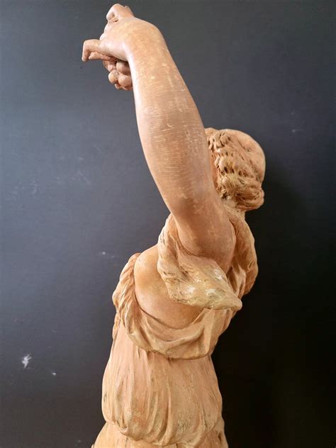 Proantic Terracotta Sculpture Signed Clodion After Erigone Daughter