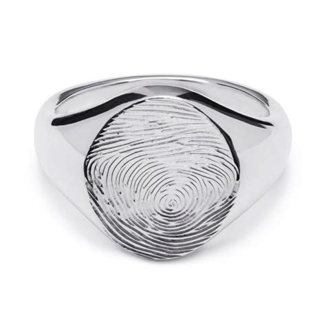 Fingerprint Engraved Signet Ring Philippa Herbert