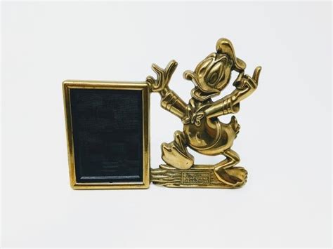 Vintage Donald Duck Brass Photo Picture Frame Walt Disney Etsy