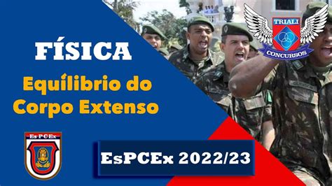 PROVA ESPCEX 2022 2023 FÍSICA EQUILIBRIO DO CORPO EXTENSO PROF