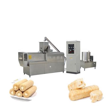 Puff Puffed Corn Snack Cheese Core Filling Food Twin Screw Extruder