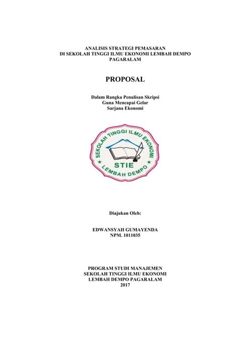 ANALISIS STRATEGI PEMASARAN DI SEKOLAH TINGGI ILMU EKONOMI LEMBAH DEMPO
