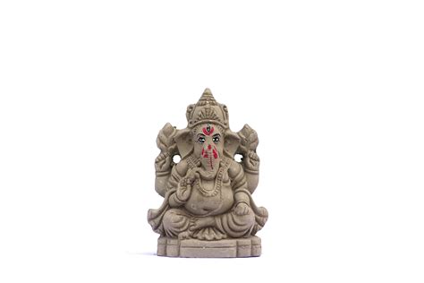 Buy Handmade 100 Eco Friendly Tulsi Clay Ganesha Idol Ganpati Murti