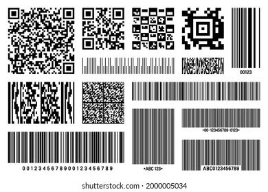 Strichcodes Schwarzer Strichcode qr Code für das Stock Vektorgrafik