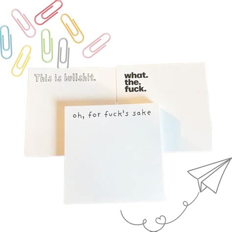 Amazon Funny Sticky Note Funny Gift What The Fuck Sticky Notepad PCS Fun Sticky Notes