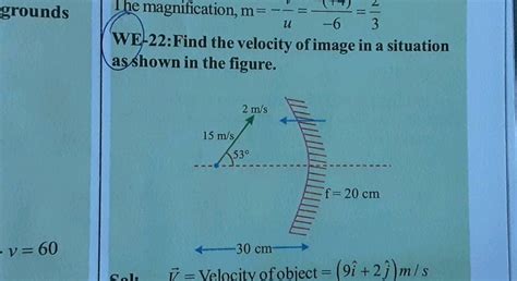 What Is The Velocity In Cm S Of Image In Situation Shown Below O