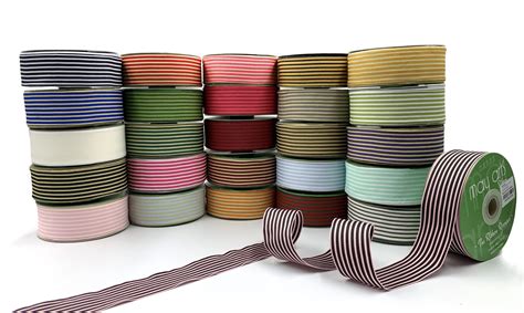 Classic Striped Grosgrain Ribbon Online Ribbon May Arts Ribbon