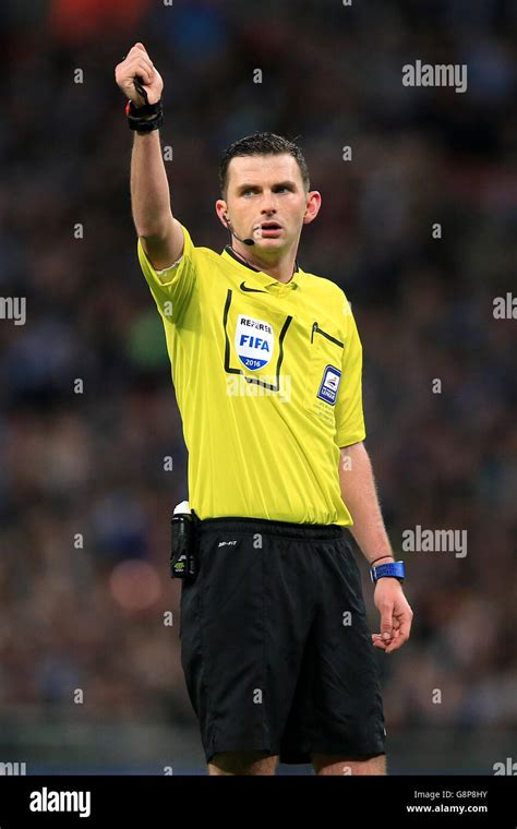 Referee Michael Oliver Capital One Cup Final Wembley Stadium Hi Res