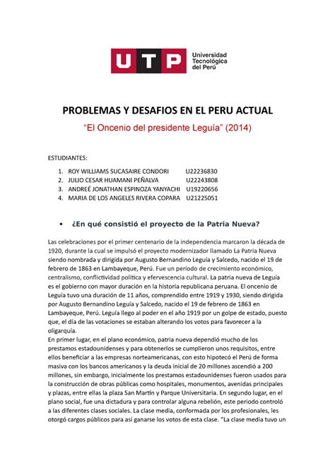 Problemas Y Desafios En El Peru Actual Problemas Y Desafios En El