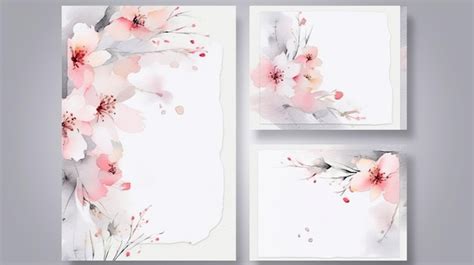 Premium Photo Elegant Set Of Wedding Invitation Card Template With