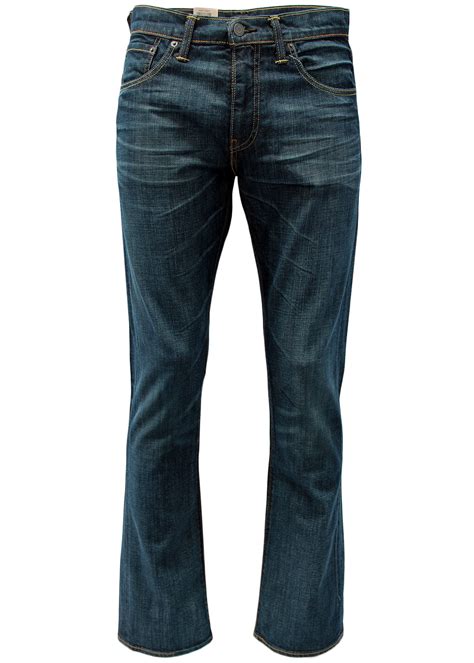 Levi S Retro Mens Slim Boot Cut Denim Jeans In Explorer Blue