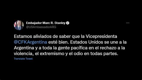 Luis Almagro Repudió El Intento De Asesinato Contra Cristina Kirchner