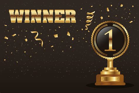 Winner With Trophy Prize Powerpoint Templates Ppt Backgrounds For