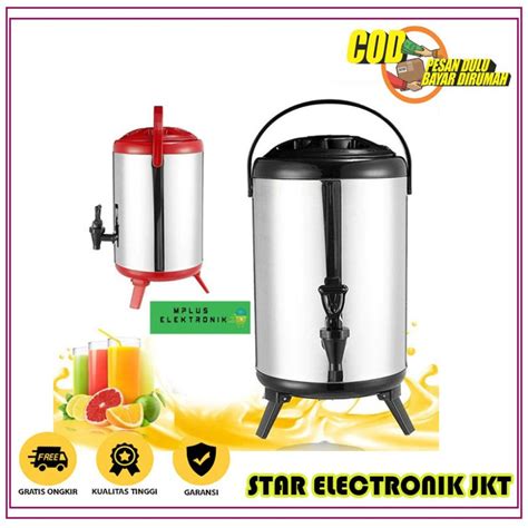 Jual NAGAKO Termos Air Milk Tea Bucket Termos Dispenser 8 10 Liter