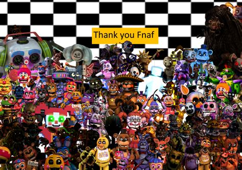 I made a fnaf banner with every fnaf character : r/fivenightsatfreddys