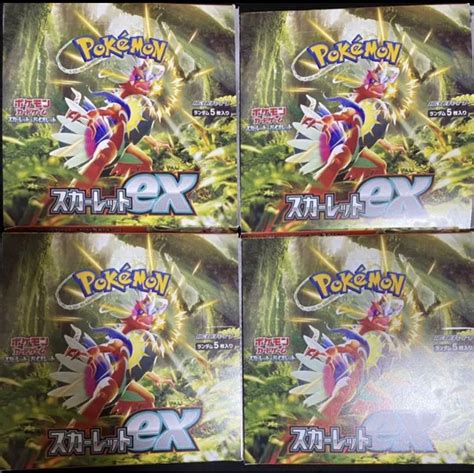 ポケモンカード ポケカ スカーレットex シュリンク無し 4box メルカリ