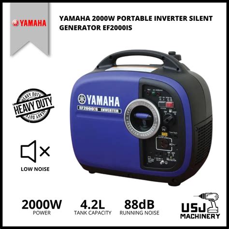 Yamaha 2000w Portable Inverter Silent Generator Ef2000is 6 Months Warranty Shopee Malaysia