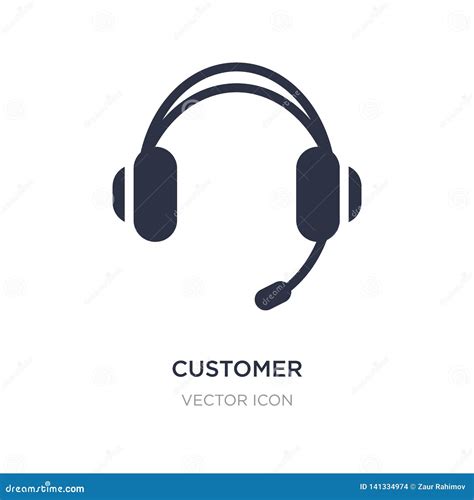 Customer Service Headset Icon On White Background Simple Element