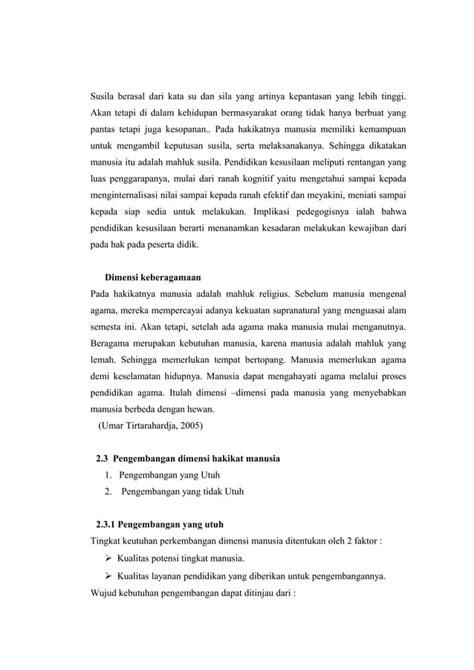 Hakikat Manusia Dan Pengembangannya Pdf