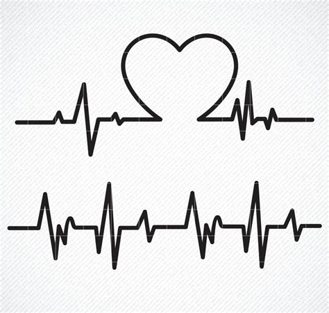 Heart Beat Svg Ekg Svg Heartbeat Svg Heartbeat Clipart Etsy Canada